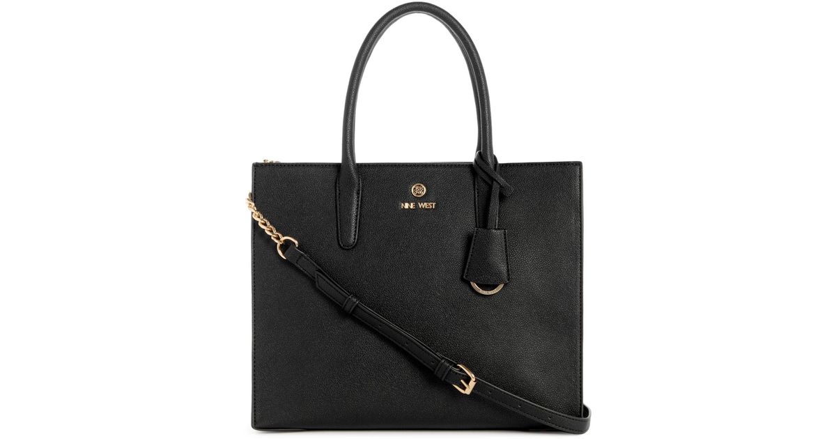 Nine West Siera Shopper Hand Bag in Black | Lyst
