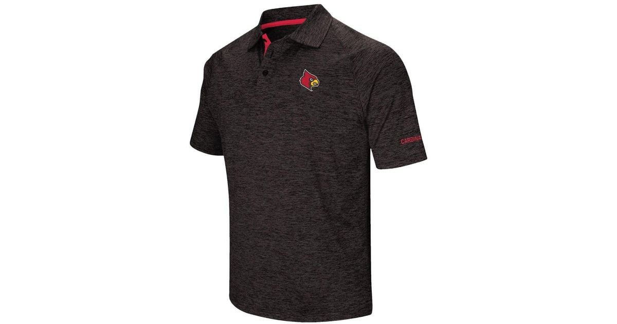 Colosseum Athletics Black Louisville Cardinals Down Swing Polo Shirt for  Men
