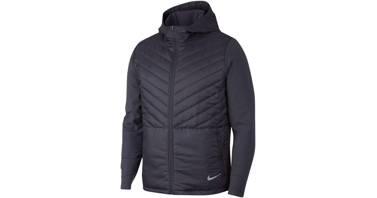 Nike Aerolayer Hooded Running Jacket in Blue for Men | Lyst