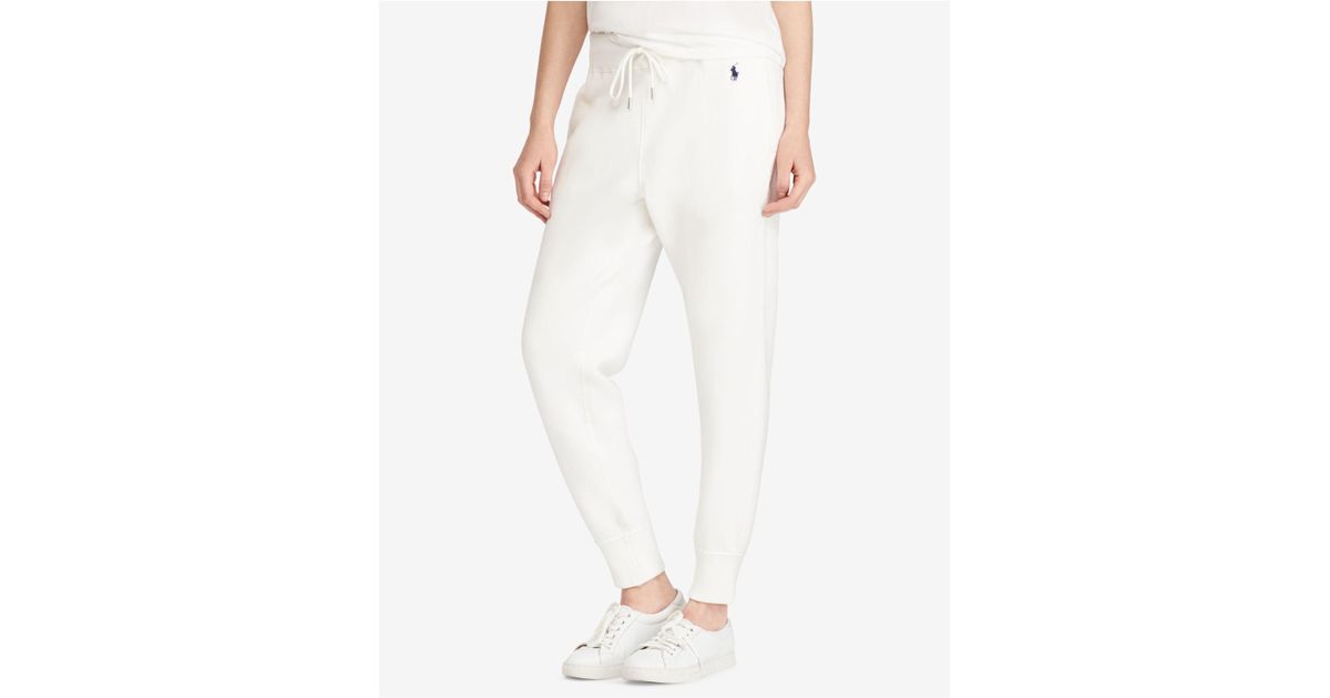 white polo sweatpants