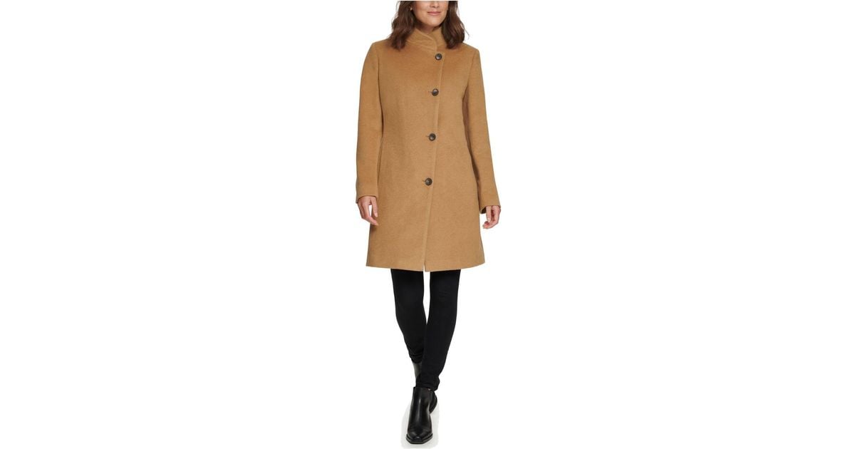 dkny asymmetrical walker coat