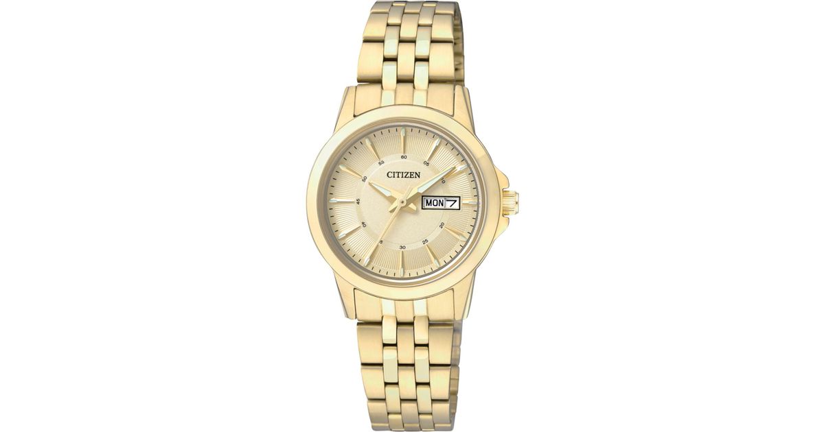 citizen 23k gold plated watch