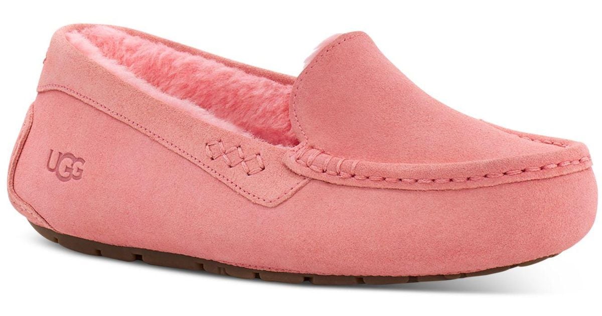 UGG Wool Ansley Moccasin Slippers in Pink Blossom (Pink) | Lyst