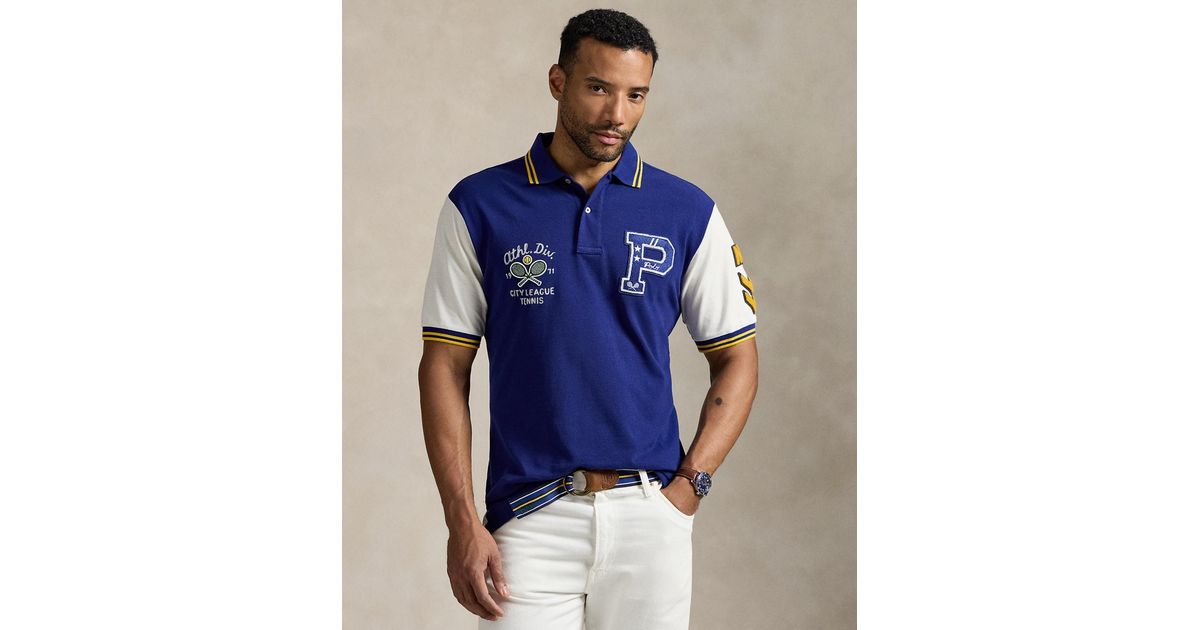 Polo Ralph Lauren Big & Tall Varsity-inspired Mesh Polo
