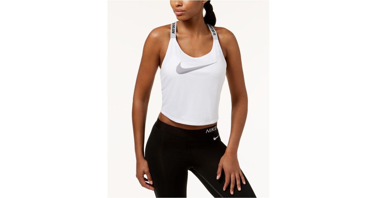 nike dry cropped training tank top