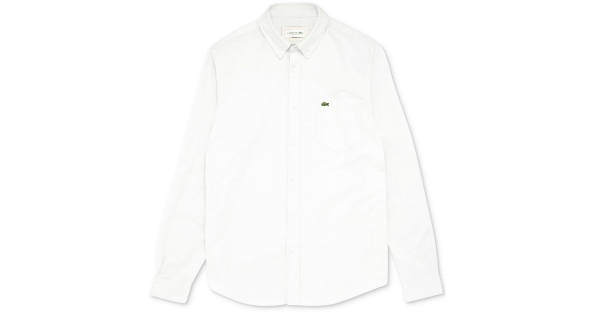 Lacoste white oxford clearance shirt