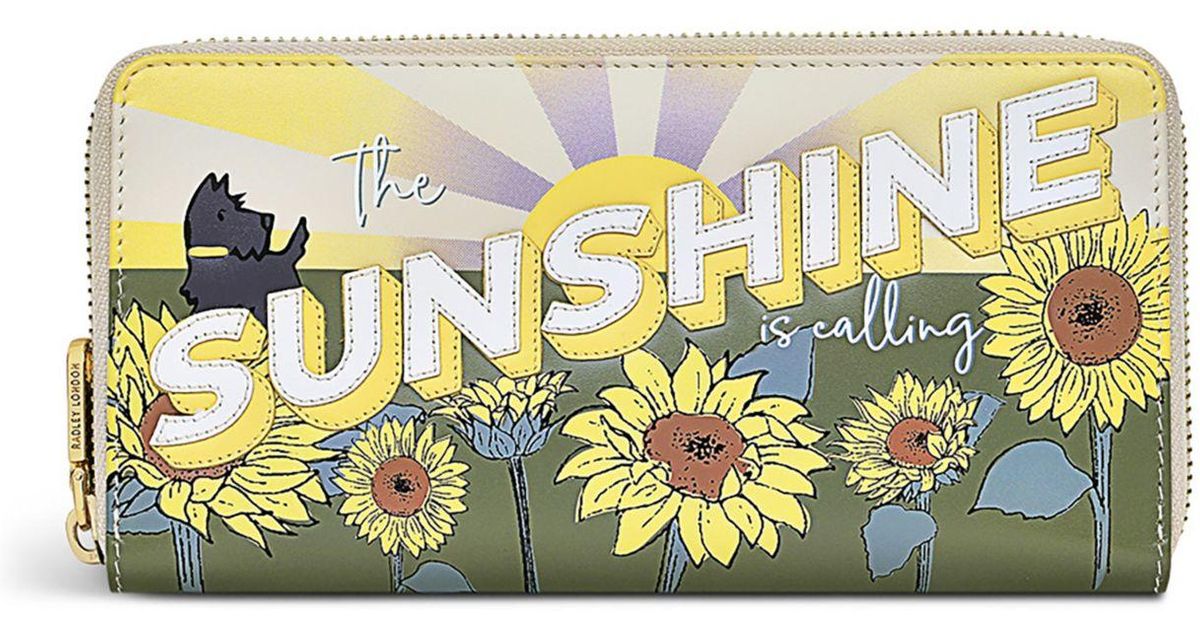 Radley The Sunshine Is Calling Mini Zip Around Wallet in Metallic Lyst