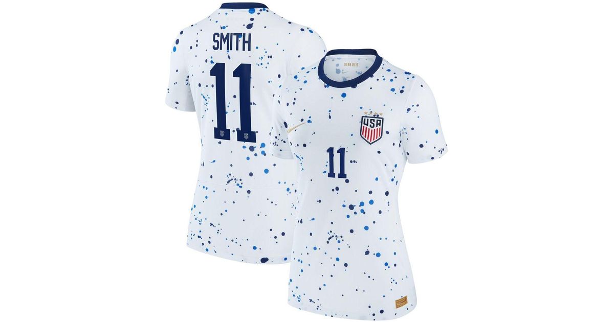 Nike Sophia Smith White Uswnt 2023 Home Replica Jersey in Blue Lyst