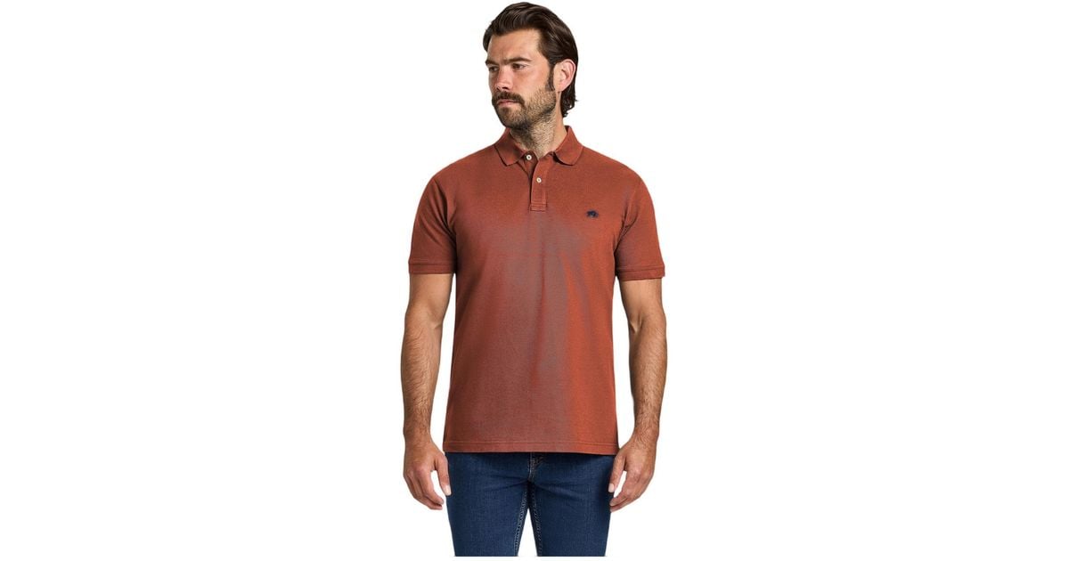 Tourus Raging Hunter Raging Bull Organic Polo in Red for Men | Lyst