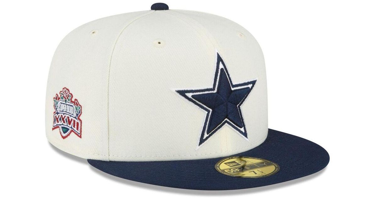 KTZ Cream Dallas Cowboys Retro 59fifty Fitted Hat in Blue for Men | Lyst
