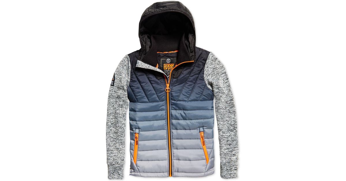 storm ombre hybrid zip hoodie