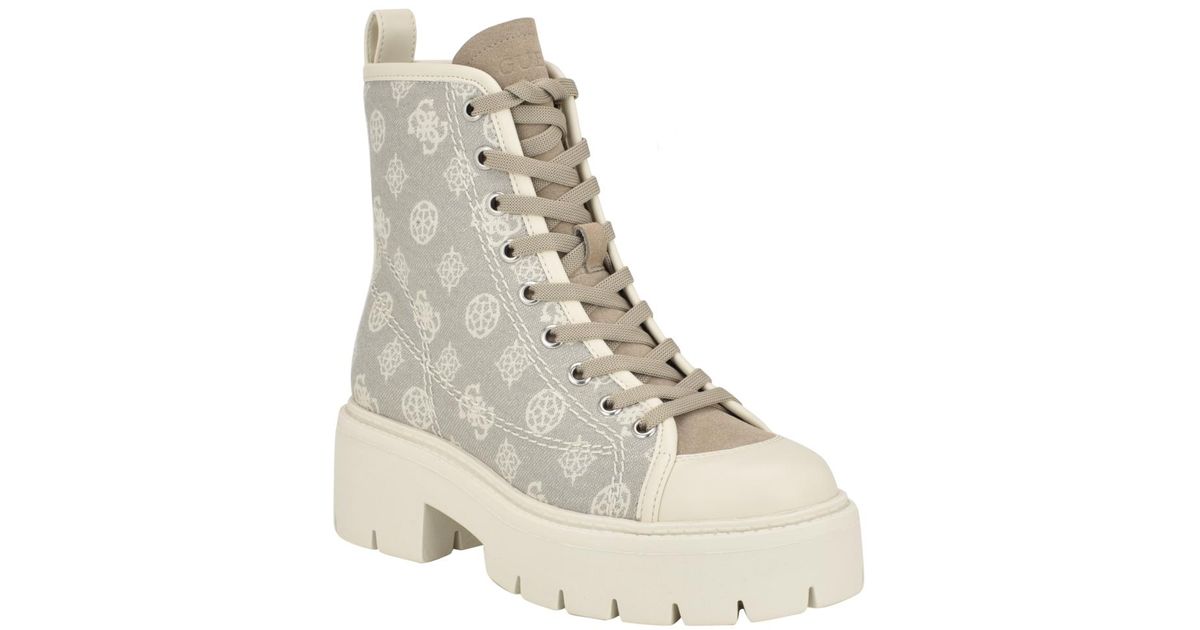 guess white combat boots