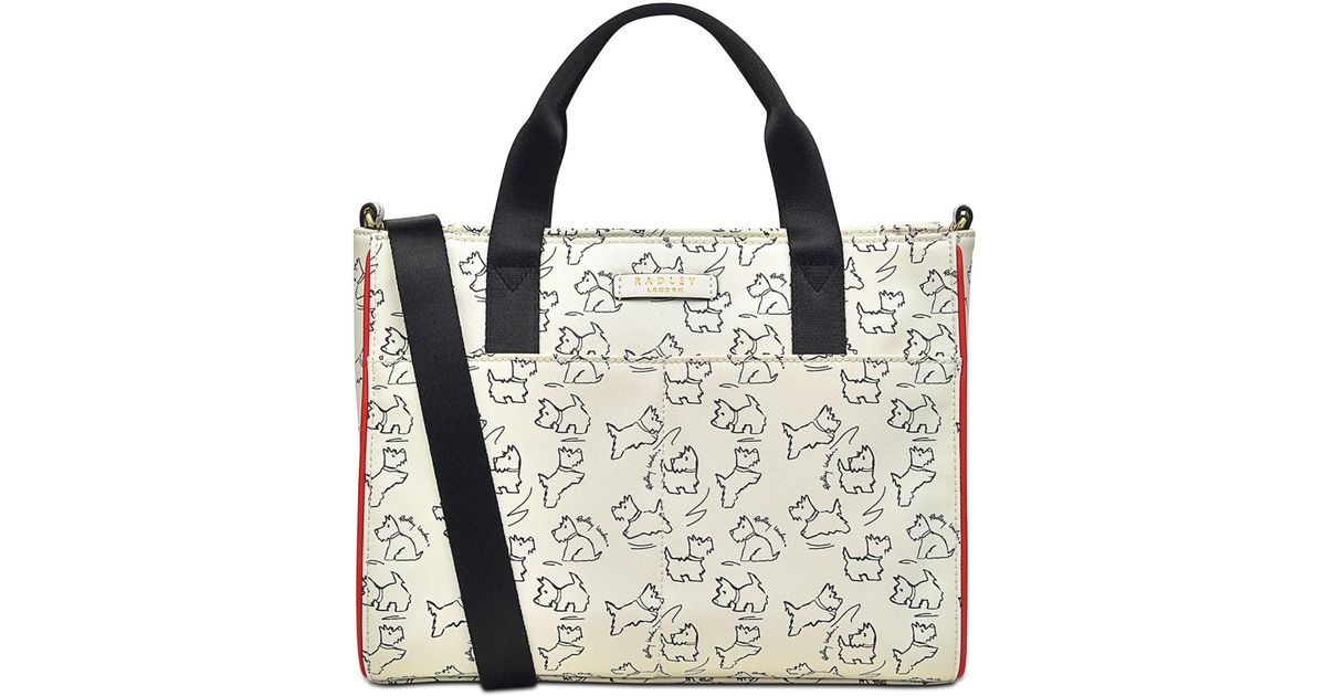 Radley Synthetic Sketch Street Zip Top Satchel Bag in Chalk (White) Lyst