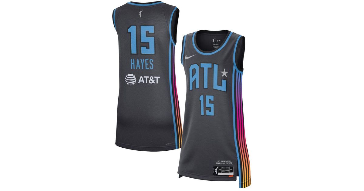 Nike Synthetic Tiffany Hayes Black Atlanta Dream Rebel Edition Jersey ...