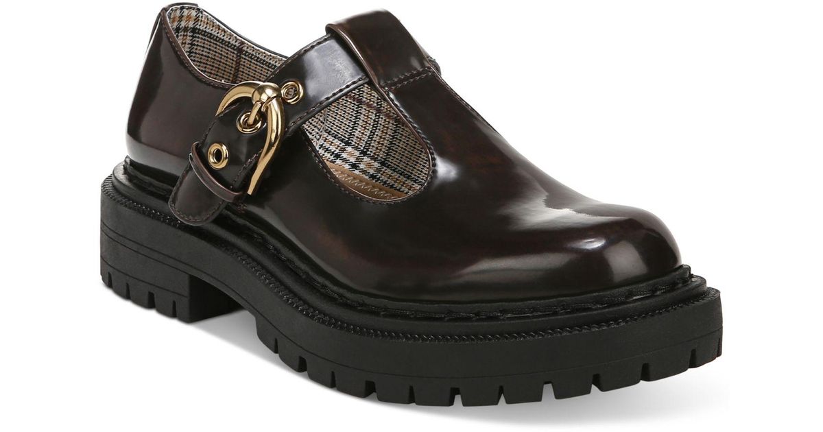 Circus by Sam Edelman Emelia Lug Sole Mary Jane Loafers in Black | Lyst