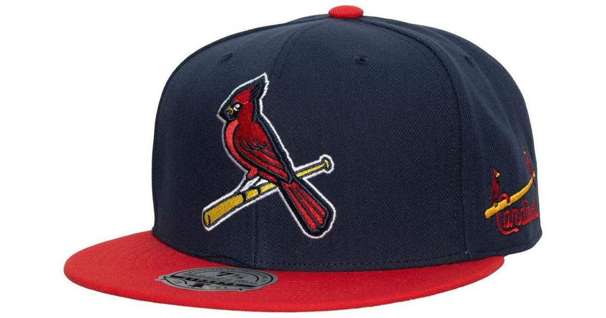 Mitchell & Ness Navy, Red St. Louis Cardinals Bases Loaded Fitted Hat