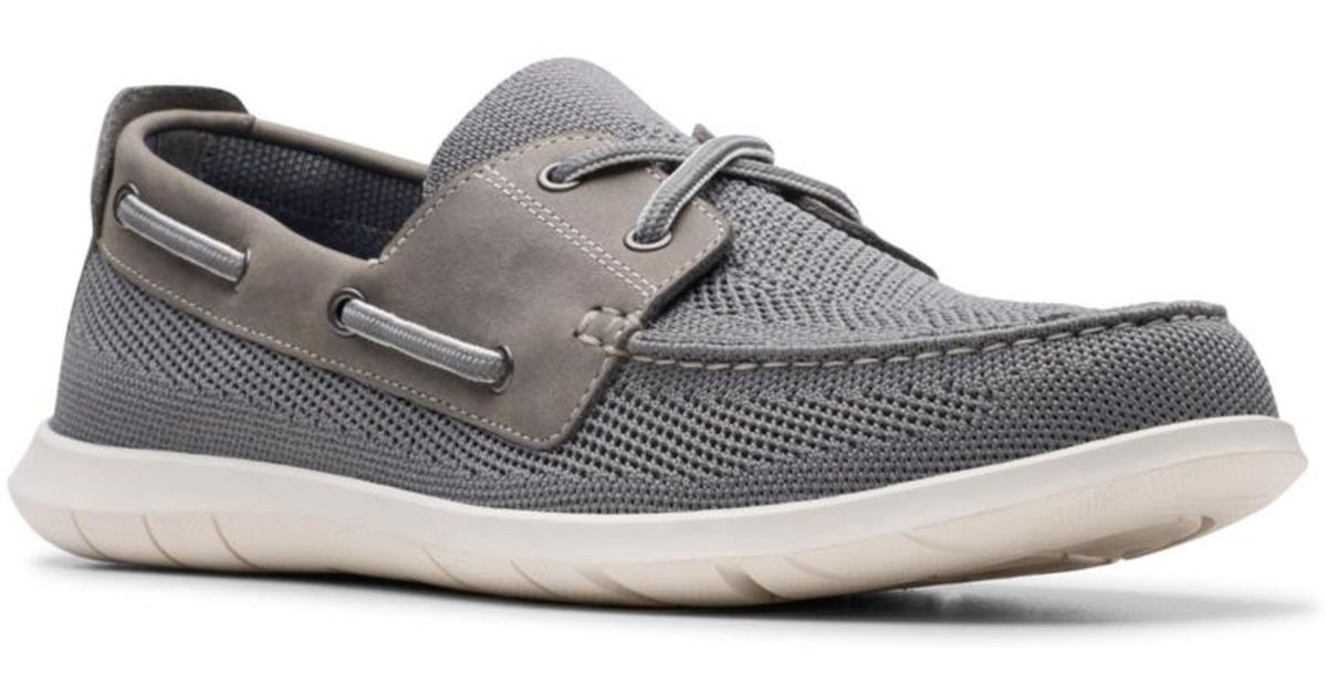 Clarks Higley‎ Tie shoes loafers casual gray canvas men’s size 7 boat shoes Clarks Higley Tie Mens Laces - Walmart.com main image 2