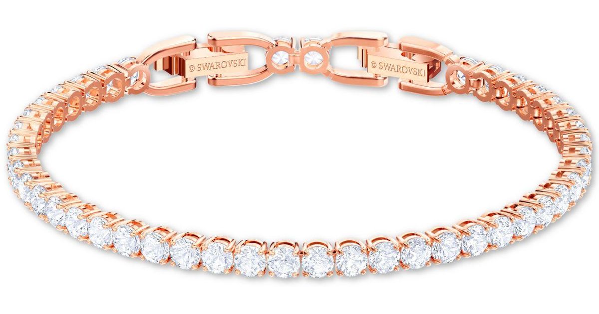 Swarovski Tennis Bracelet in Rose Gold (White) Save 40 Lyst