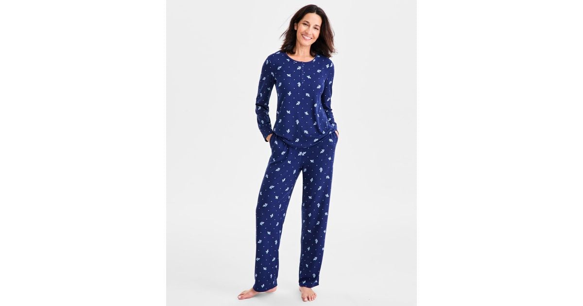 Charter Club Macys Womens Pajama Sets Charter Club Printed Long