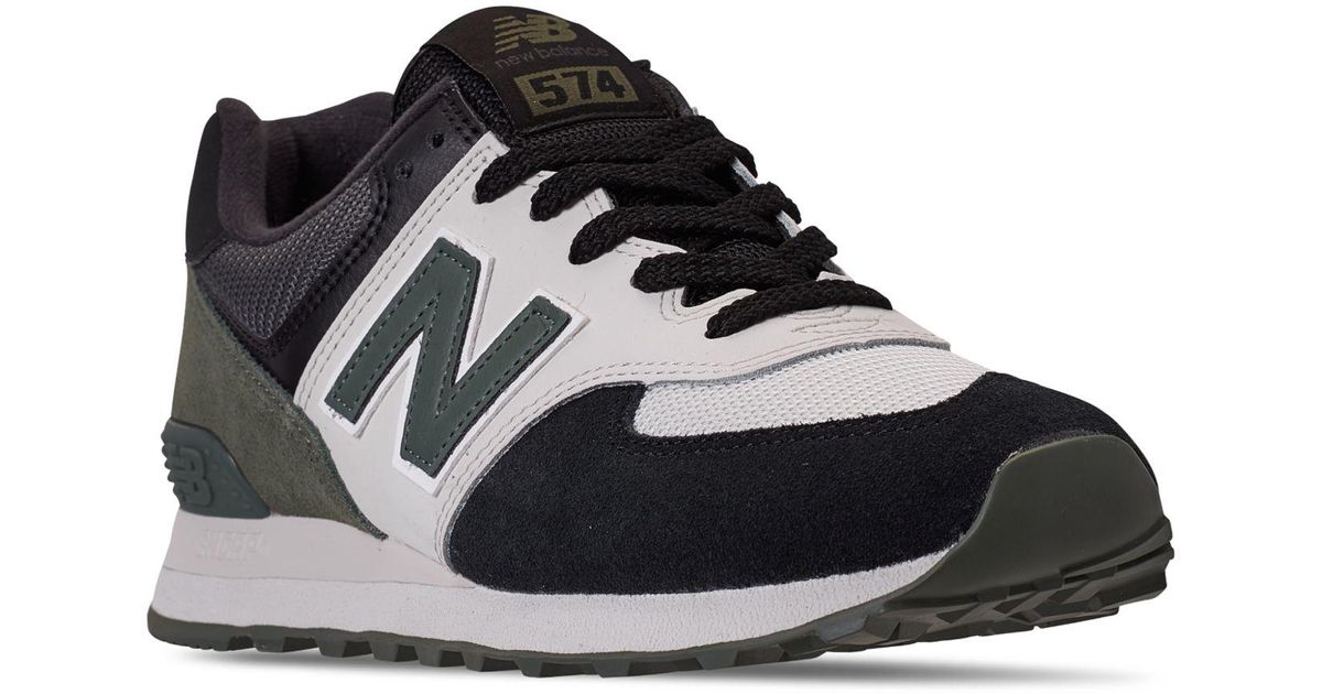new balance 574 black slate green