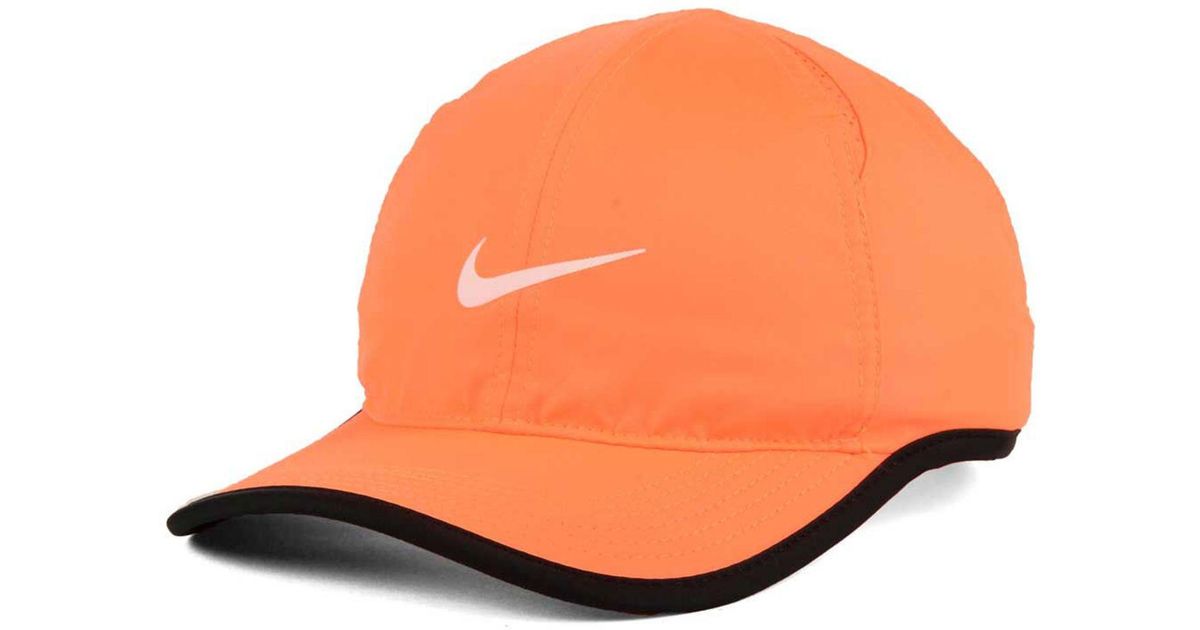 Nike Synthetic Featherlight Cap in Neon Orange/Black (Orange) | Lyst