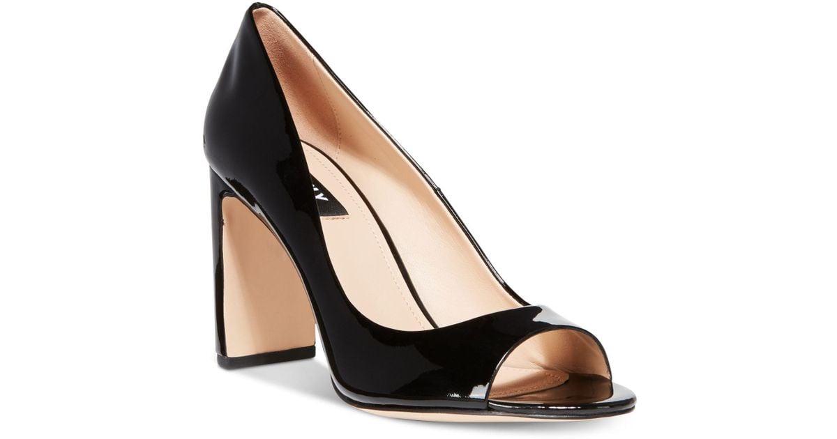 DKNY Leather Jade Pumps in Black Patent (Black) Lyst
