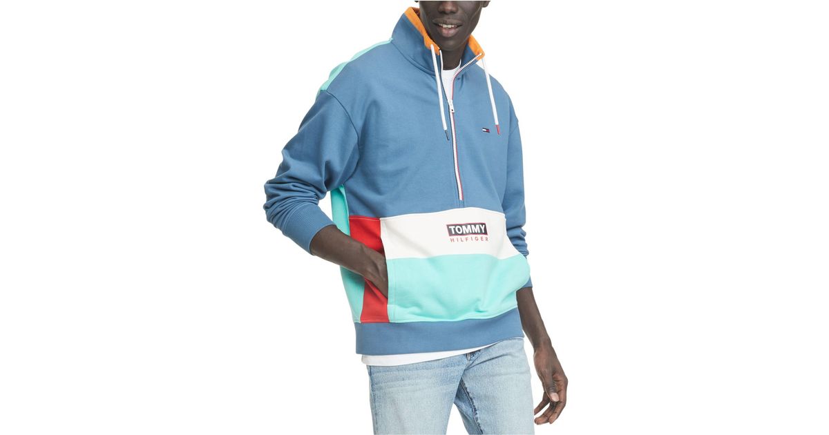 tommy jeans pastel colour block sweatshirt