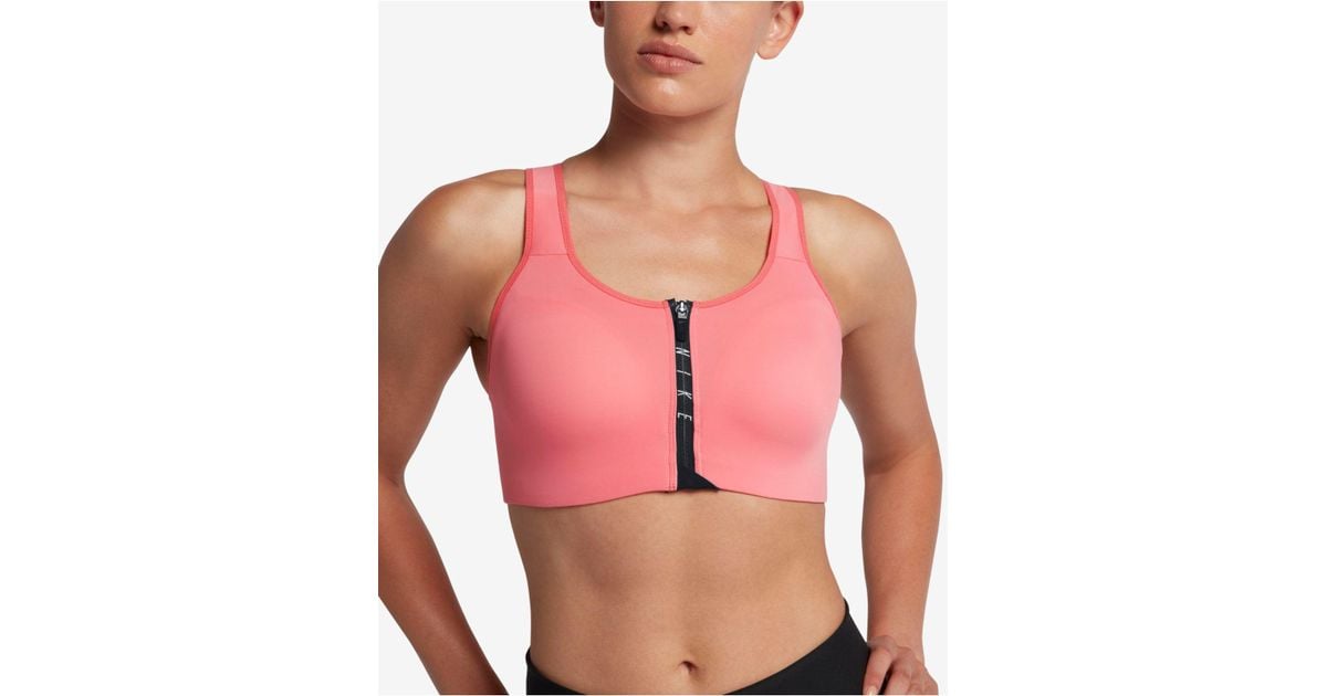 nike zip sports bra