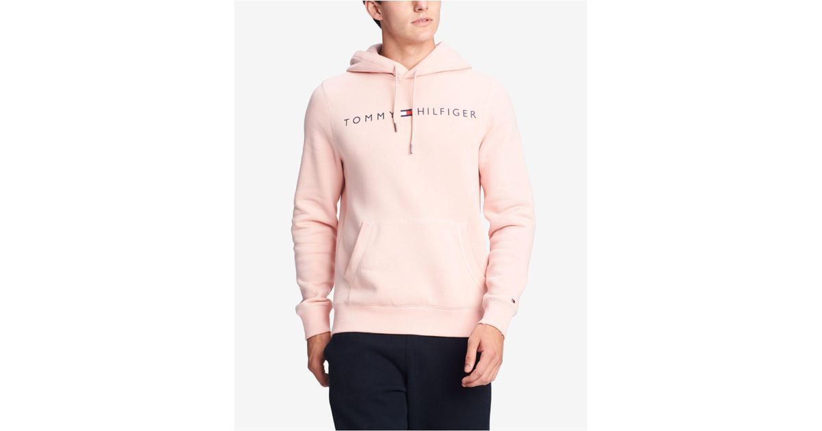 light pink tommy hilfiger hoodie