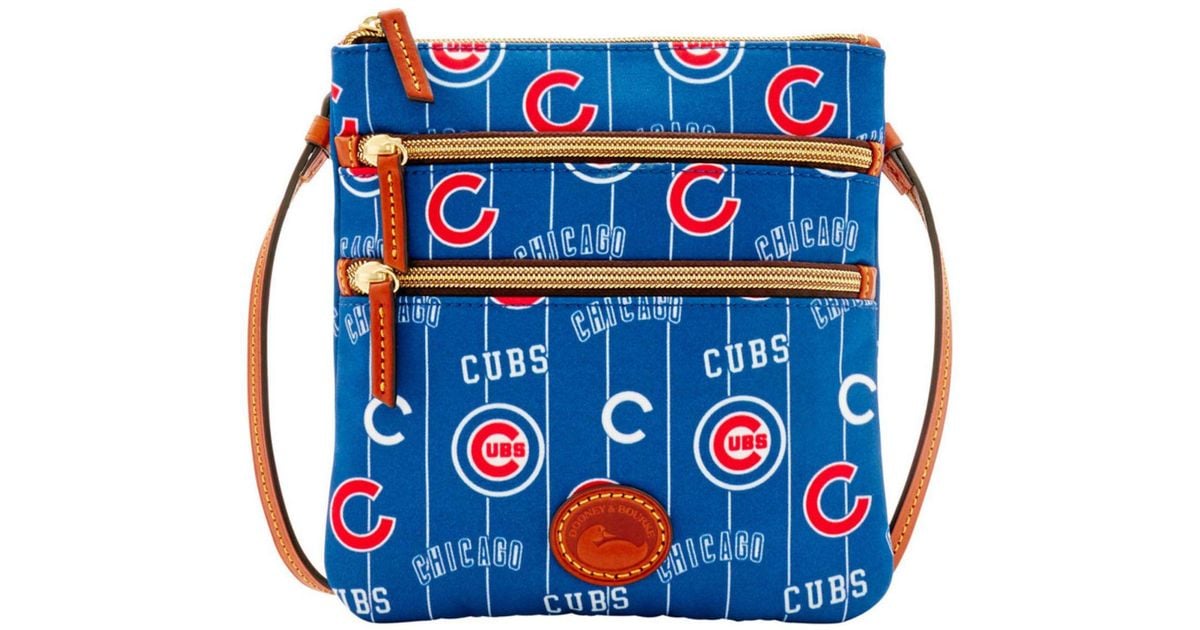 Women's Chicago Cubs Dooney & Bourke Pebble Triple-Zip Core Crossbody Purse