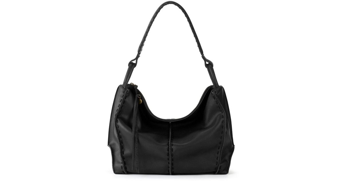 The Sak Los Feliz Leather Hobo Bag in Black | Lyst