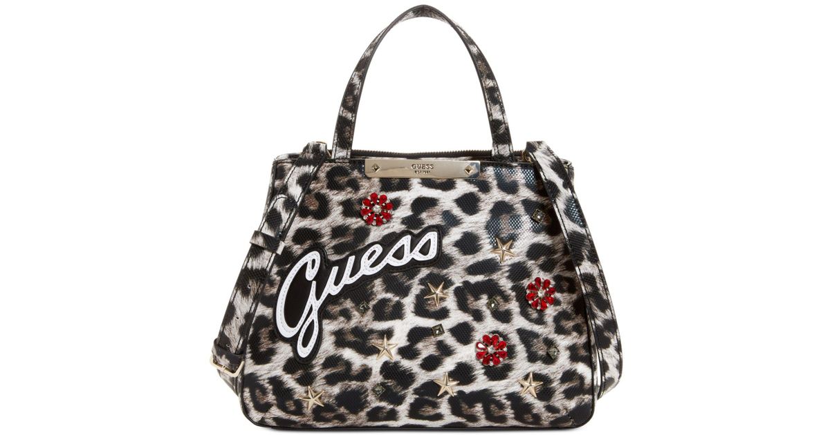 Guess Multicolor Britta Leopard Society Satchel