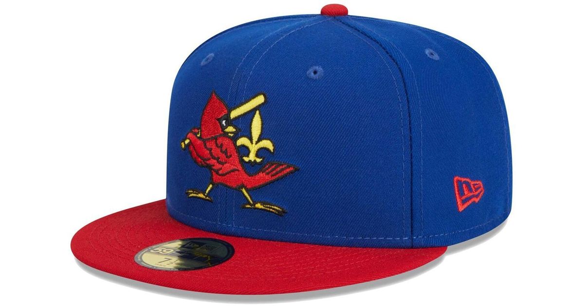 KTZ Louisville Bats Theme Nights Redbirds 59fifty Fitted Hat in Blue
