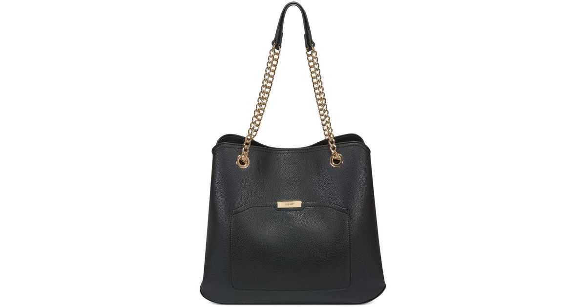 nine west black tote