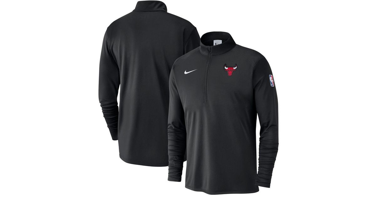 Nike Chicago Bulls 2024/25 Courtside Performance Half-zip Top in Black ...