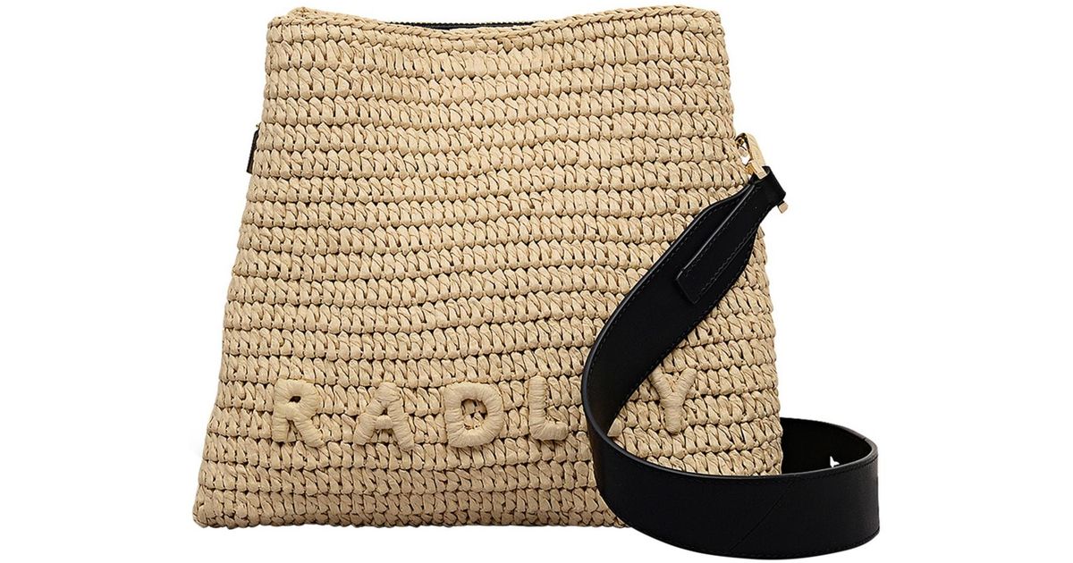 Small Raffia Cross Body Radley Raffia Small Compartment Crossbody Bag in Natural | Lyst