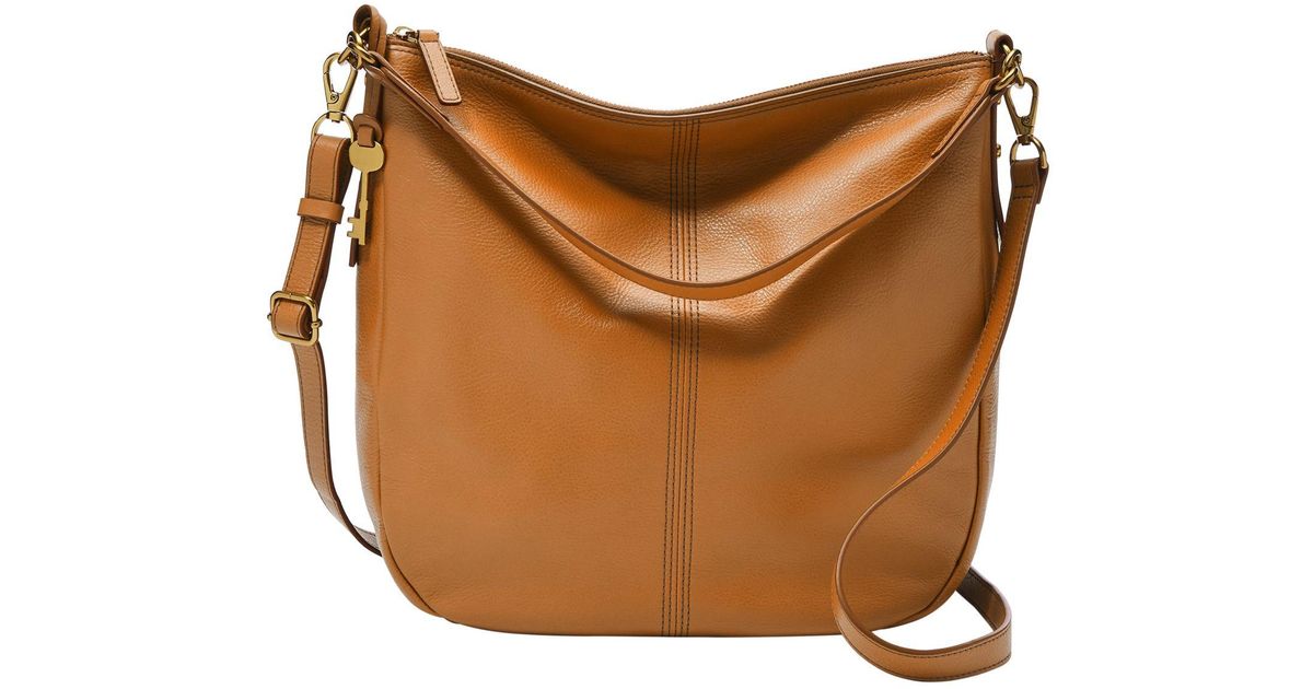 Fossil Leather Jolie Hobo Bag in Camel (Natural) Lyst