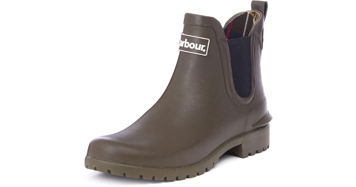 Barbour Rubber Wilton Wellington Rain Boots in Olive (Green) - Lyst