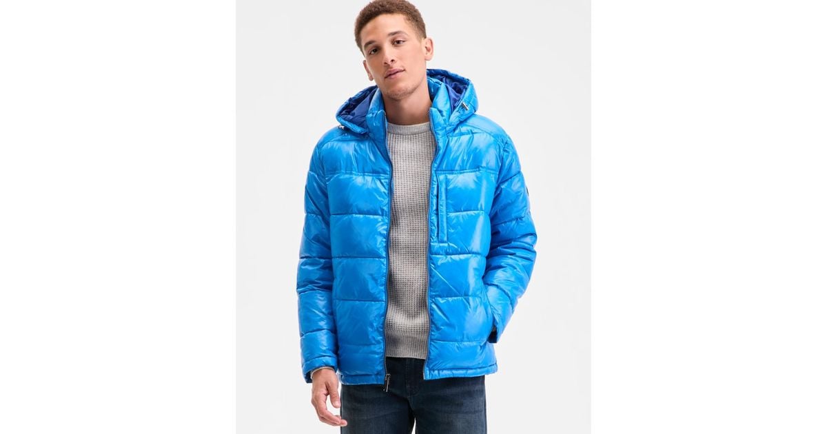 Michael Kors Puffer Jacket in Blue for Men | Lyst