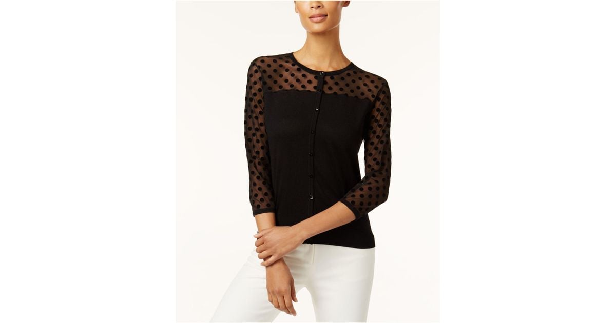 macy's august silk cardigan