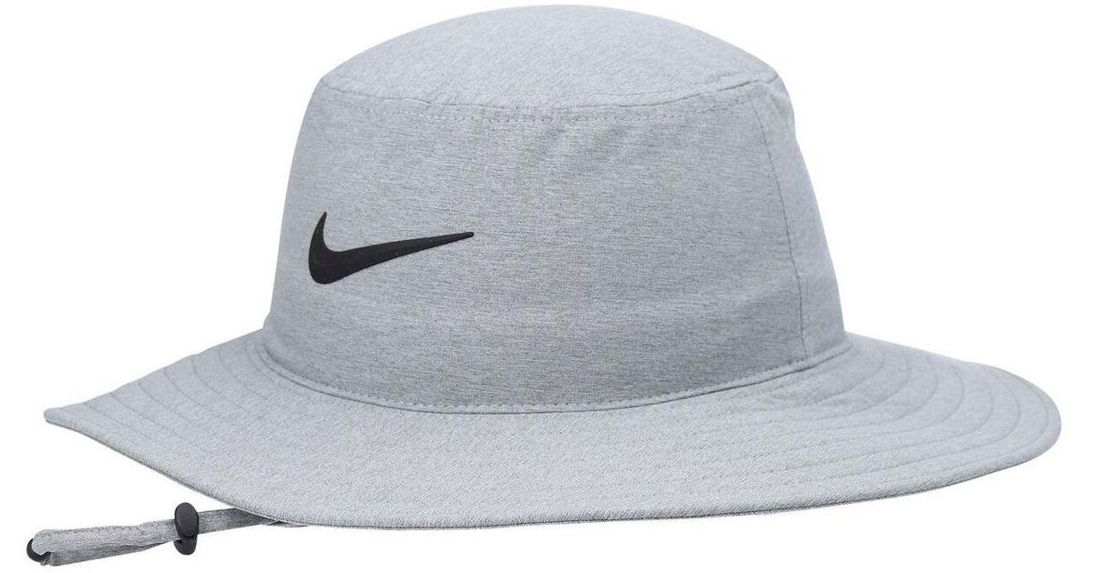 Nike Golf Gray Logo Uv Bucket Hat in White for Men | Lyst