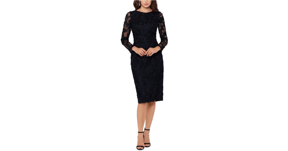 xscape black lace dress