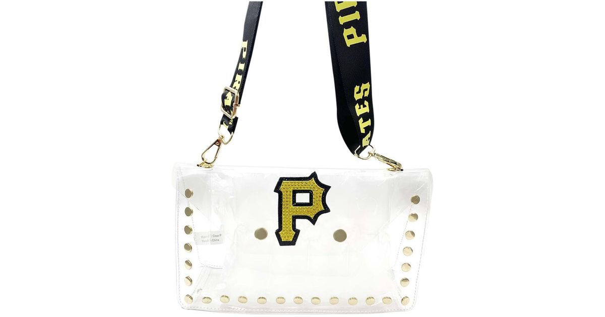 Cuce Pittsburgh Pirates Crystal Clear Envelope Crossbody Bag in White