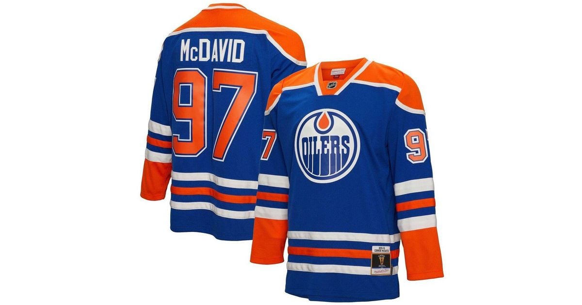 Mitchell & Ness Connor Mcdavid Blue Edmonton Oilers 2015 Blue Line