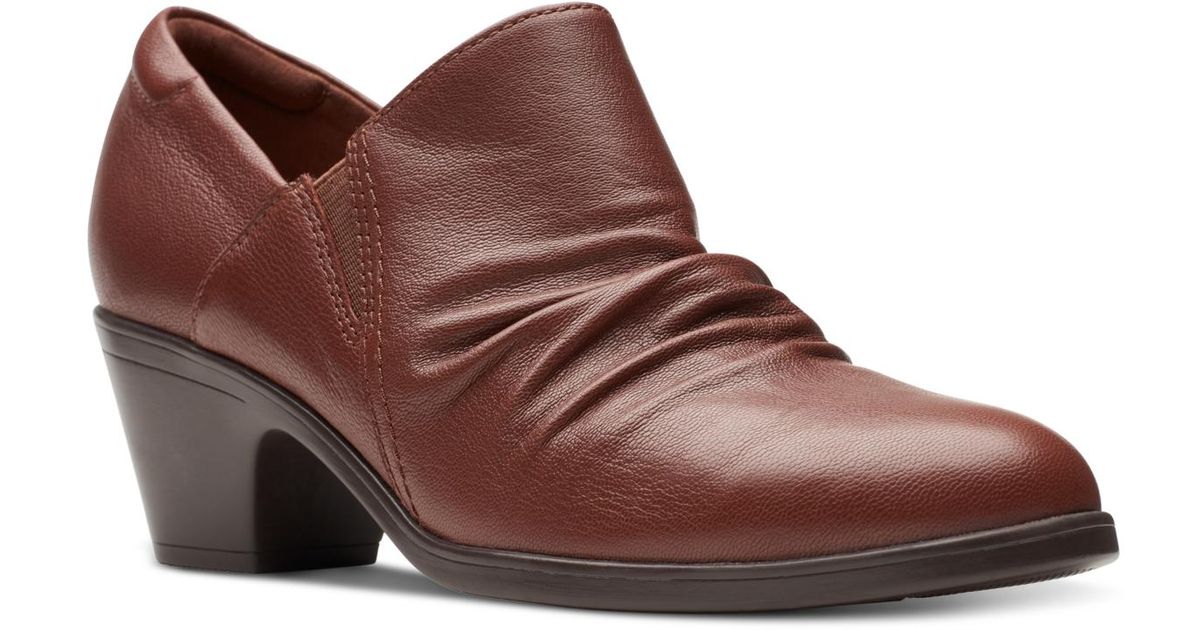 Clarks brown deals booties