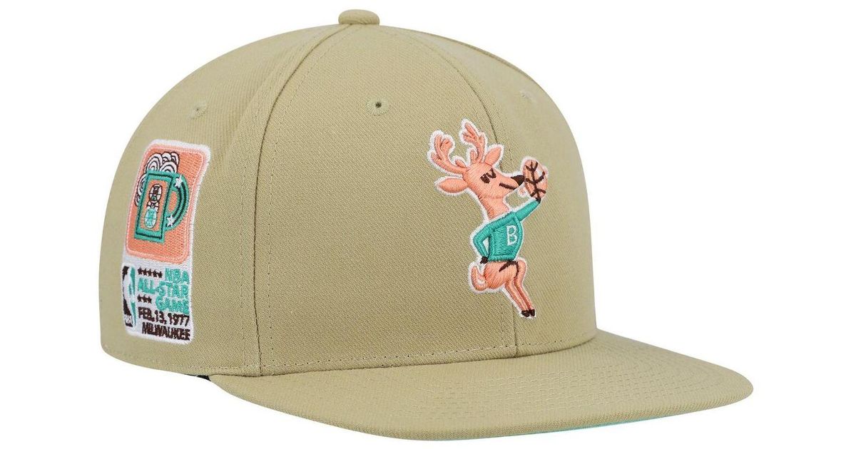 Mitchell & Ness Synthetic Khaki Milwaukee Bucks 1977 Nba Allstar Game