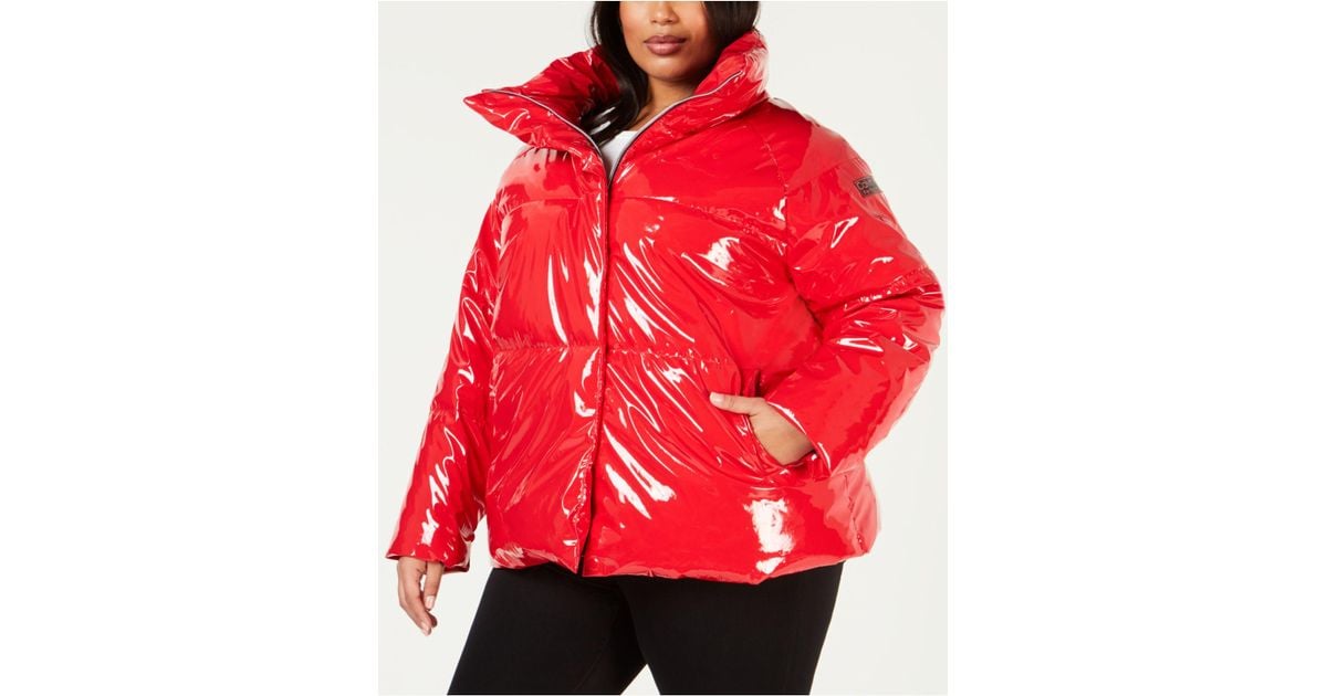 calvin klein performance shiny puffer jacket