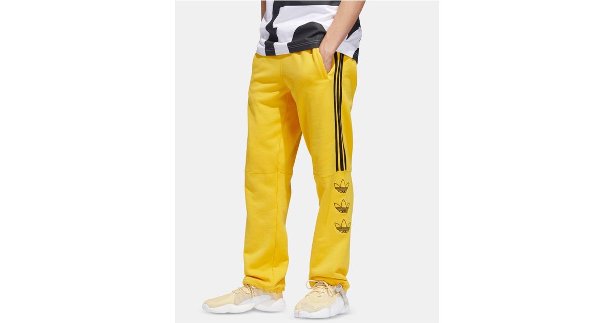 adidas yellow sweatpants