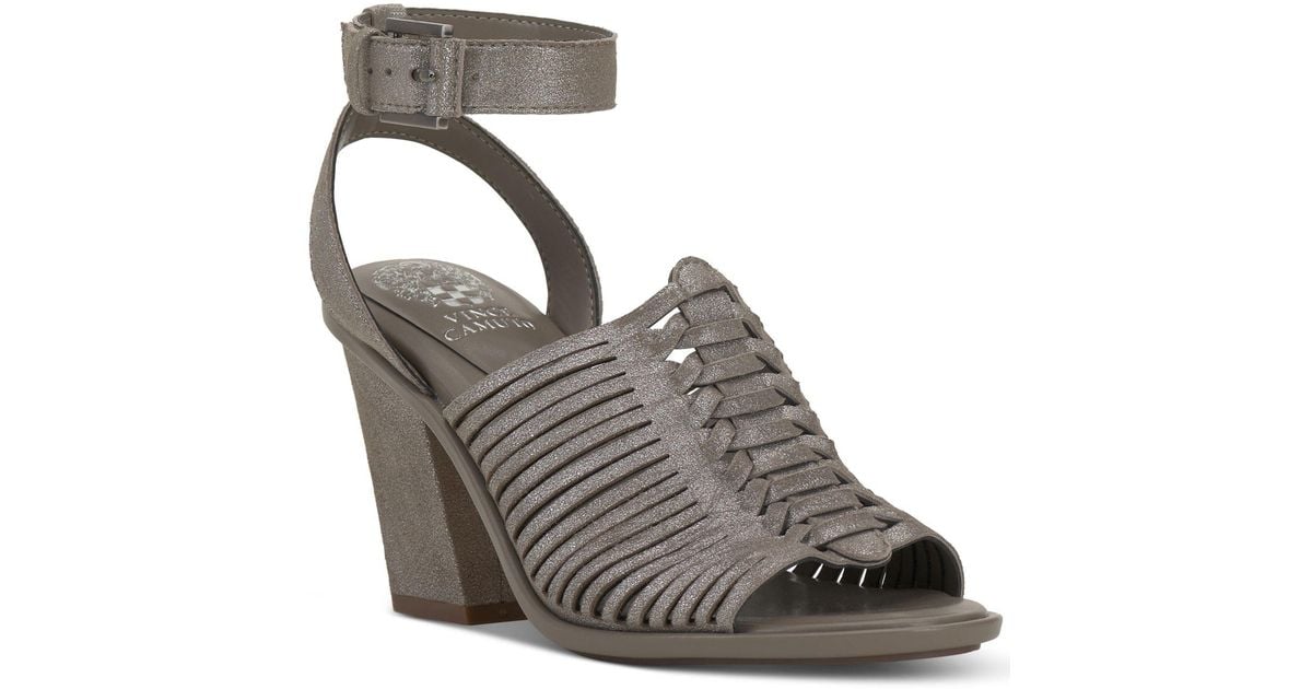 Vince Camuto Frenela Anklestrap Woven City Sandals in Gray Lyst