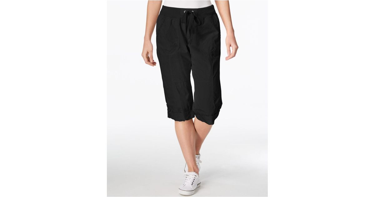 Calvin Klein Cotton Performance Poplin Convertible Capri Cargo Pants in ...